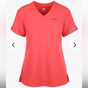 Med Couture Insight One Pocket Coral Scrub Top, XS